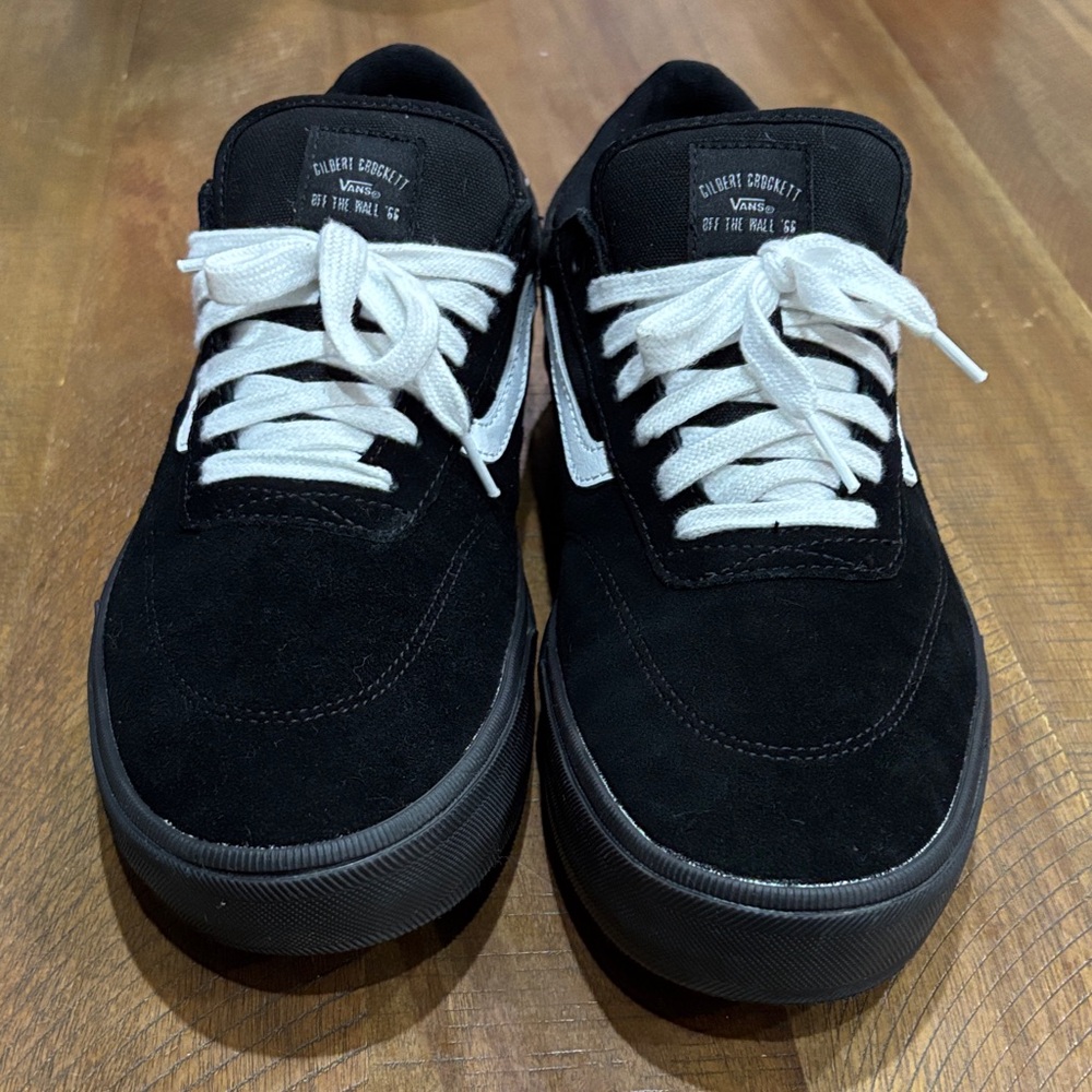 Vans Men's Black and White Sneakers - Picture 2 of 8